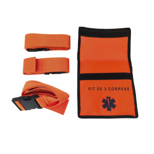 Correas Camilla Juego 3 Unids Cierre Rapido Plastico con Funda